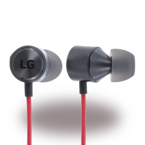 Lg - Hss-F630 / Le630 Quadbeat 3 - In-Ear Stereokuulokkeet - 3.5mm Liitin - Punainen/Musta