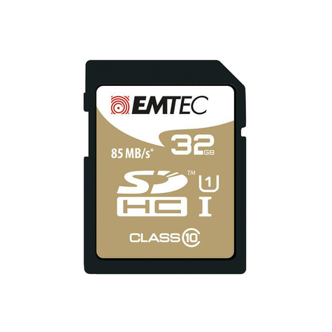 Sdhc 32gb Emtec Cl10 Gold+ Uhs-I 85mb/S Blisteri