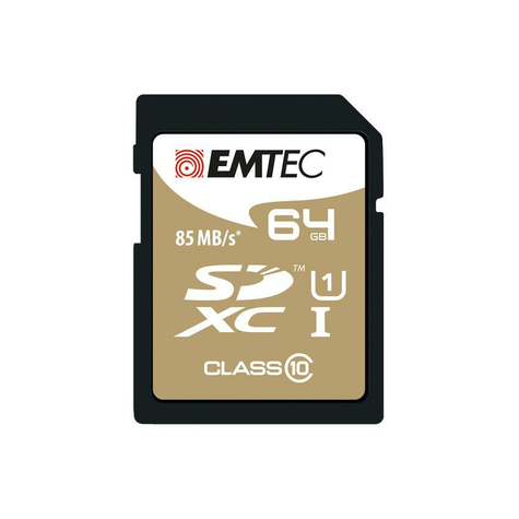 Sdxc 64gb Emtec Cl10 Gold+ Uhs-I 85mb/S Läpipainopakkaus