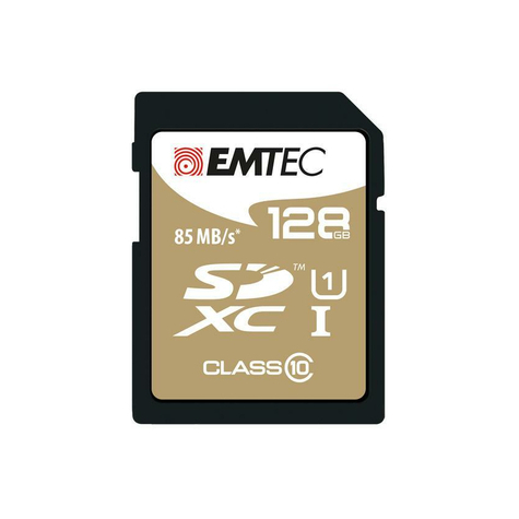 Sdxc 128gb Emtec Cl10 Gold+ Uhs-I 85mb/S Läpipainopakkaus