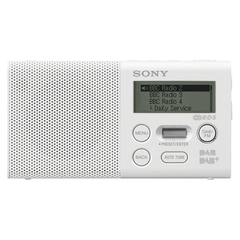 Sony Xdr-P1dbp Dab+ -Radio, Valkoinen