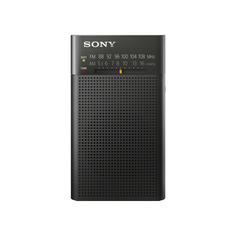Sony Icf-P26 Kätevä Taskuradio Etukaiuttimella, Musta