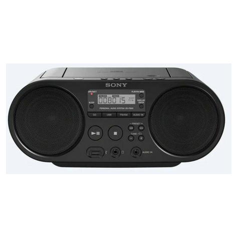 Sony Zs-Ps50b Boombox Cd- Ja Radiosoitin, Musta