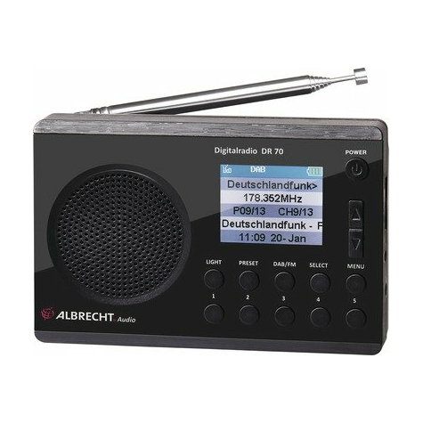 Albrecht Dr 70 -Digitaaliradio, Värinäyttö, 230 V Ja Paristokäyttöinen