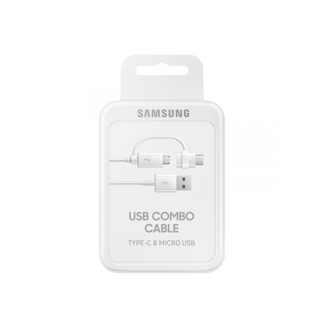 Samsung 2-In-1 Datakaapeli , Microusb - Usb Type A, Sis. Usb-C-Sovitin 1,5 M Pitkä