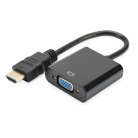 Digitus Hdmi-Sovitin Hdmi-A Vga St./Bu. Musta