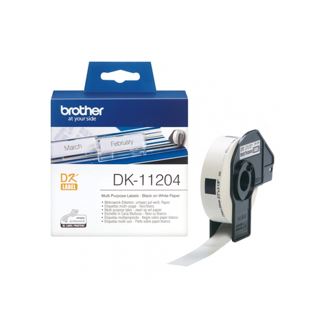 Brother Dk-11204 Sender Labels 54x17 Mm Multipurpose Labels