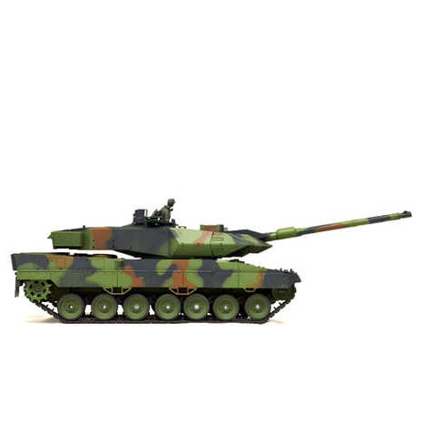 Rc Tank German Leopard 2a6 Heng Long 1:16 Savulla Ja Äänellä Sekä Metallisella Vaihteistolla -2,4ghz