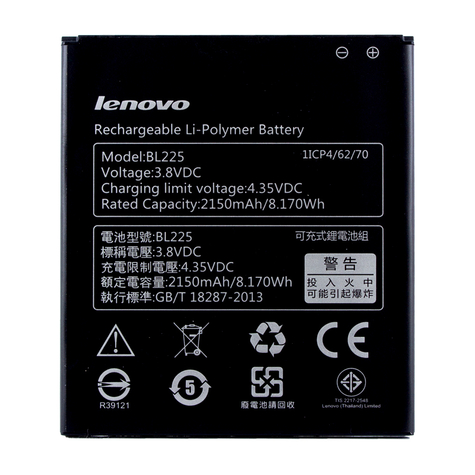 Lenovo - Li-Ion Polyakku - Bl-225 - S580, A858t, A785e - 2750mah