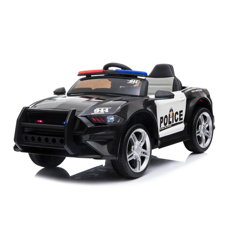 Lasten Ajoneuvo Sähköauto Poliisi Design 07 12v4,5ah Akku, 2 Moottoria 2,4ghz Kaukosäädin, Mp3