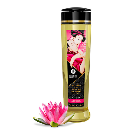 Shunga Hierontaöljy Amour (Sweet Lotus) 240ml