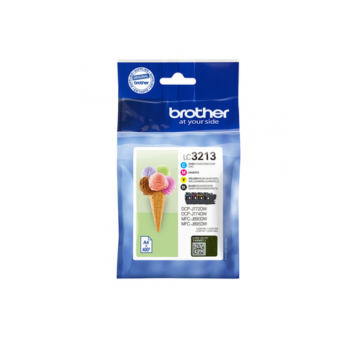 Brother Lc-3213 4-Pack Musta, Keltainen, Syaani, Magenta Lc3213valdr