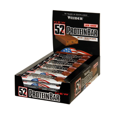 Joe Weider 52% Proteiinipatukka, 24 X 50 G Patukkaa