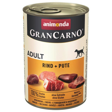 Animonda Dog Grancarno,Carno Aikuinen Naudanliha Kalkkuna 400gd