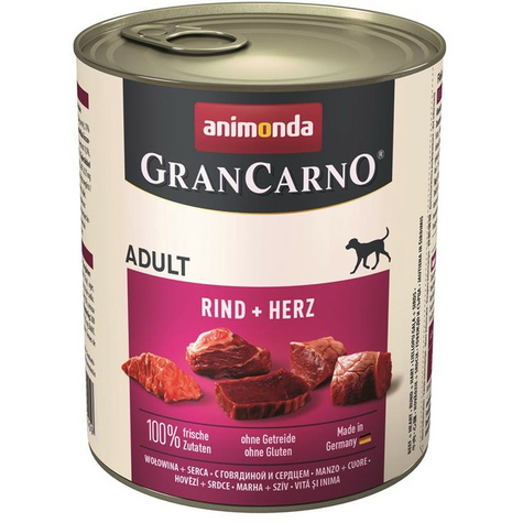 Animonda Dog Grancarno,Carno Aikuisten Naudanlihan Sydän 800gd