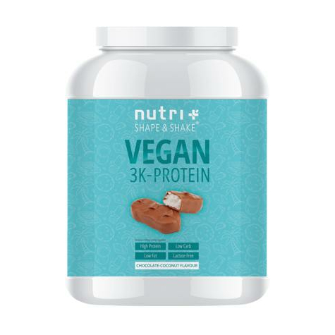 Nutri+ Vegaaninen 3k Proteiinijauhe, 1000 G Purkki