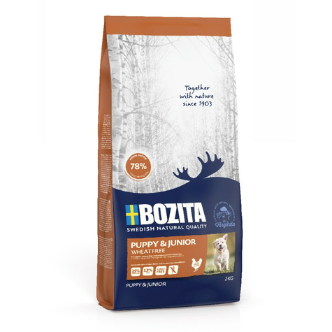 Bozita,Boz.Puppy+Junior Wheatfr. 2kg