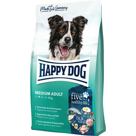 Happy Dog,Hd Fit+Vital Medium Aikuinen 12kg