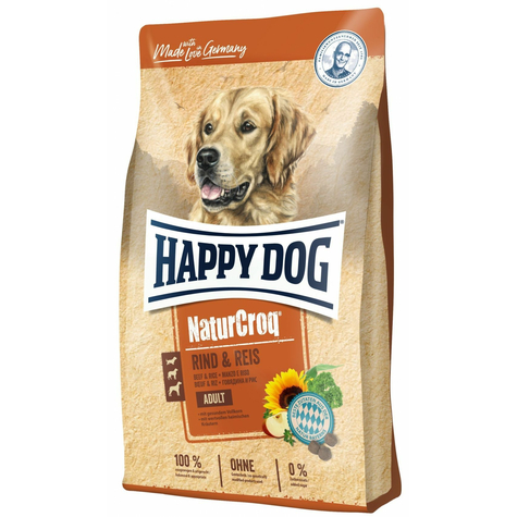 Happy Dog,Hd Naturcroq Naudanliha+Riisi 15kg