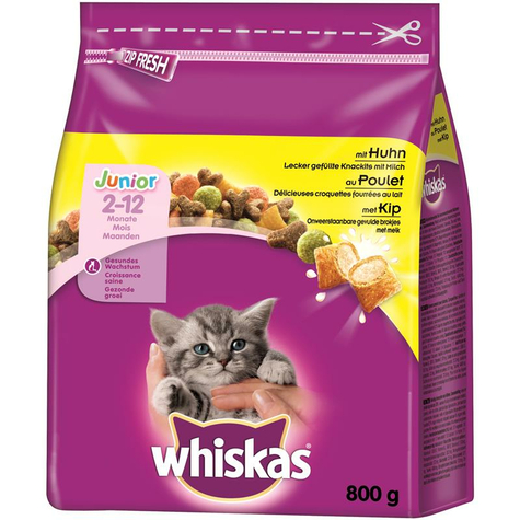 Whiskas,Whiskas Junior Kana 800g