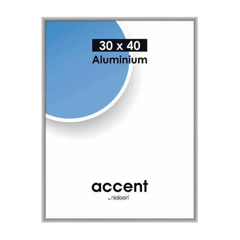 Nielsen Accent 30x40 Alumiini Hopea Matta 52424