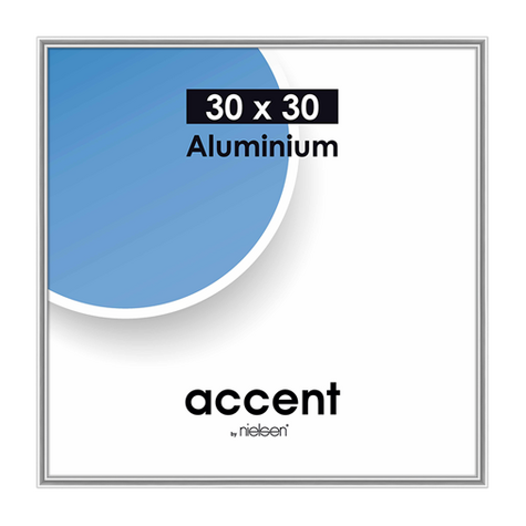 Nielsen Accent 30x30 Alumiini Hopea 54123