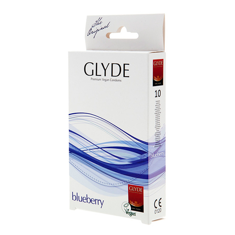 Kondomit : Glyde Ultra - Mustikka - 10 Sinistä Kondomia