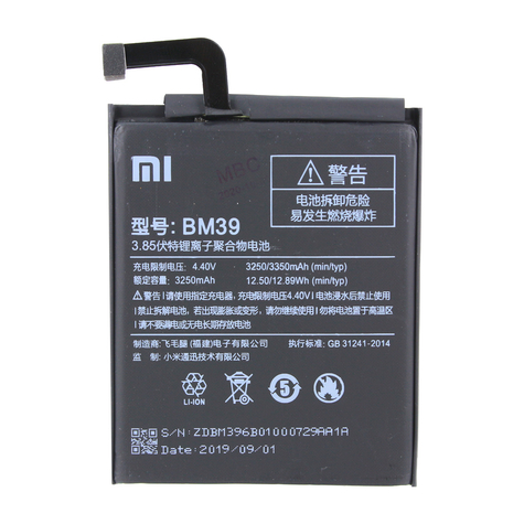 Xiaomi Bm39 Xiaomi Mi 6 3250mah Akku Alkuperäinen