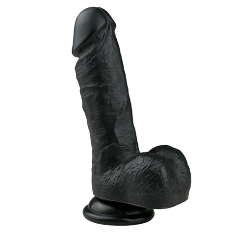 Dildo : Realistinen Dildo Musta - 17,5 Cm