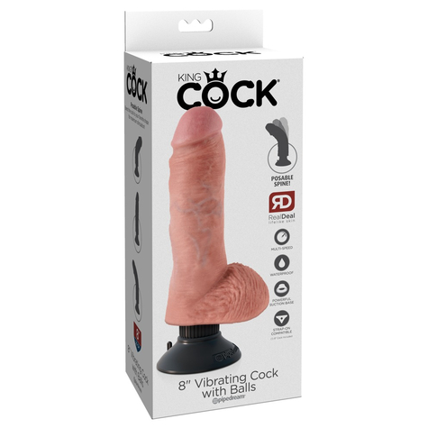 Kc 8" Vibrating Cock With Ball