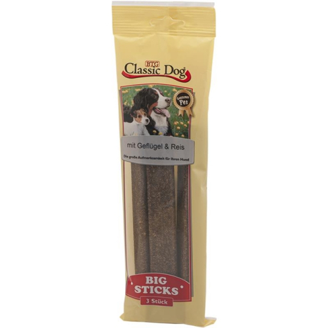 Classic Dog Snack Big Sticks Siipikarja & Riisi 3-Pack 3-Pack