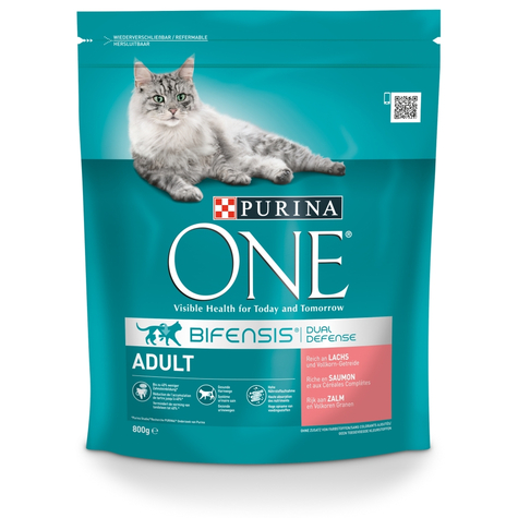 Purina One Bifensis Adult Runsaasti Lohta 800g