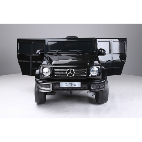 Lasten Ajoneuvo - Sähköauto Mercedes G500 - Lisensoitu - 12v Akku,2 Moottoria+ 2,4ghz+Nahkaistuin+Eva-Musta