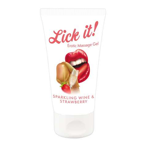 Voiteluaine & Lick It! Viini-Mansikka 50 Ml