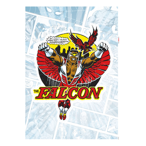 Seinätatuointi - Falcon Comic Classic - Koko 50 X 70 Cm