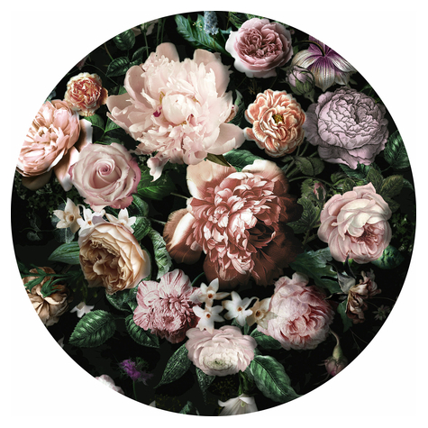 Itseliimautuva Fleece Valokuva Taustakuva  / Seinätatuointi - Flower Couture - Koko 125 X 125 Cm