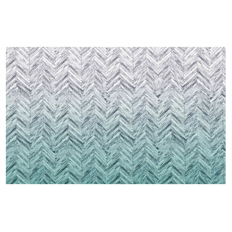 Fleece Valokuva Taustakuva  - Herringbone Mint - Koko 400 X 250 Cm