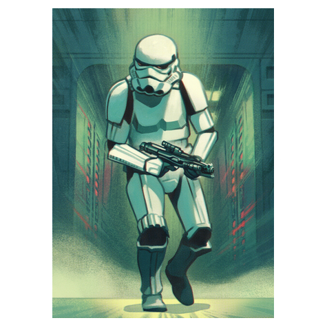 Non-Woven Wallpaper - Mandalorian Stormtrooper Print - Size 200 X 280 Cm