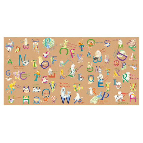 Non-Woven Wallpaper - Animals A-Z - Size 500 X 250 Cm