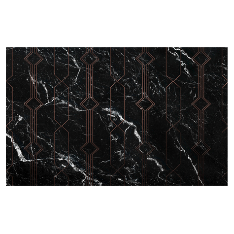 Fleece Valokuva Taustakuva  - Marble Black - Koko 400 X 250 Cm
