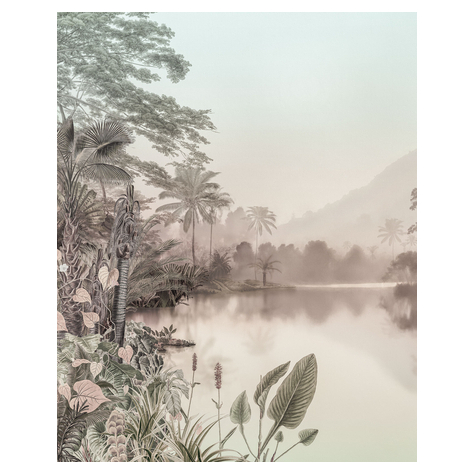Kuitukangastapetit - Lac Des Palmiers - Koko 200 X 250 Cm