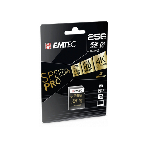 Emtec Sdxc 256gb Speedin Pro Cl10 95mb/S Fullhd 4k Ultrahd Emtec Sdxc 256gb Speedin Pro Cl10 95mb/S Fullhd 4k Ultrahd