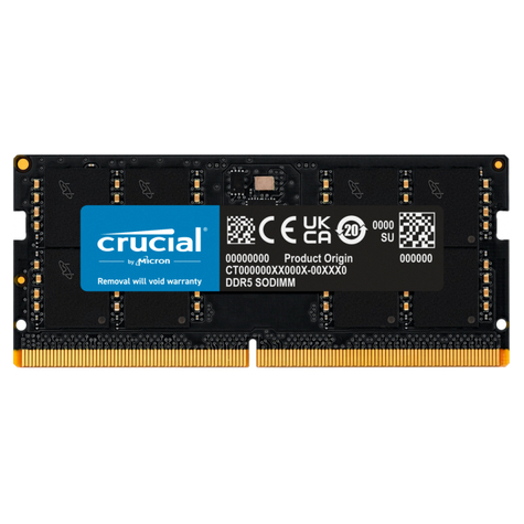 Crucial 32gb 1 X 32gb Ddr5 4800mhz 262-Nastainen So-Dimm Ct32g48c40s5 Ct32g48c40s5