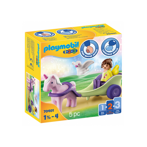 Playmobil 1.2.3 - Yksisarvisen Vaunut Ja Keiju (70401)