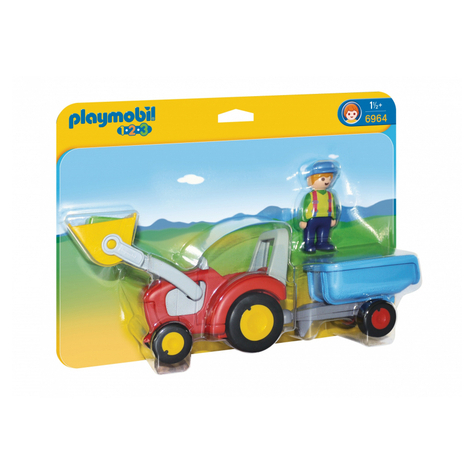 Playmobil 1.2.3 - Traktori Perävaunulla (6964)